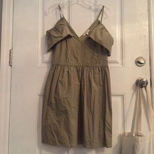 Madewell cold shoulder olive khaki dress